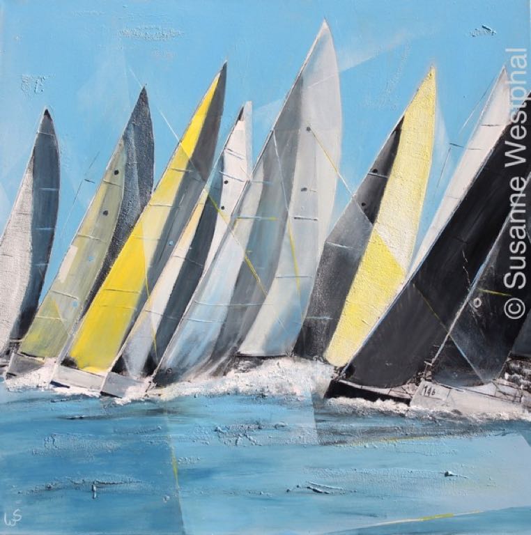 Adrenalin 70cm x 70cm Segelbild in der Galerie Susanne Westphal - Maritime Kunst